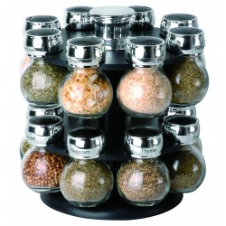 16 Piece Glass Spice Jar Rack Set, SG3205